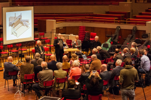Presentatie door Peter van Dijk over het ontwerp van een nieuw orgel voor TivoliVredenburg